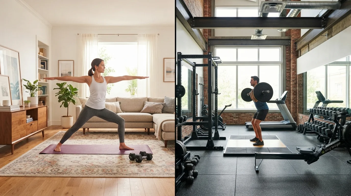 Exercising at Home vs. Going to the Gym