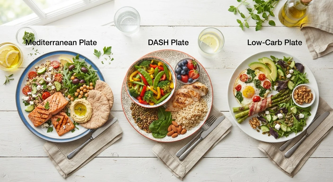Popular Diet Patterns Compared: Mediterranean, DASH, and Low-Carb